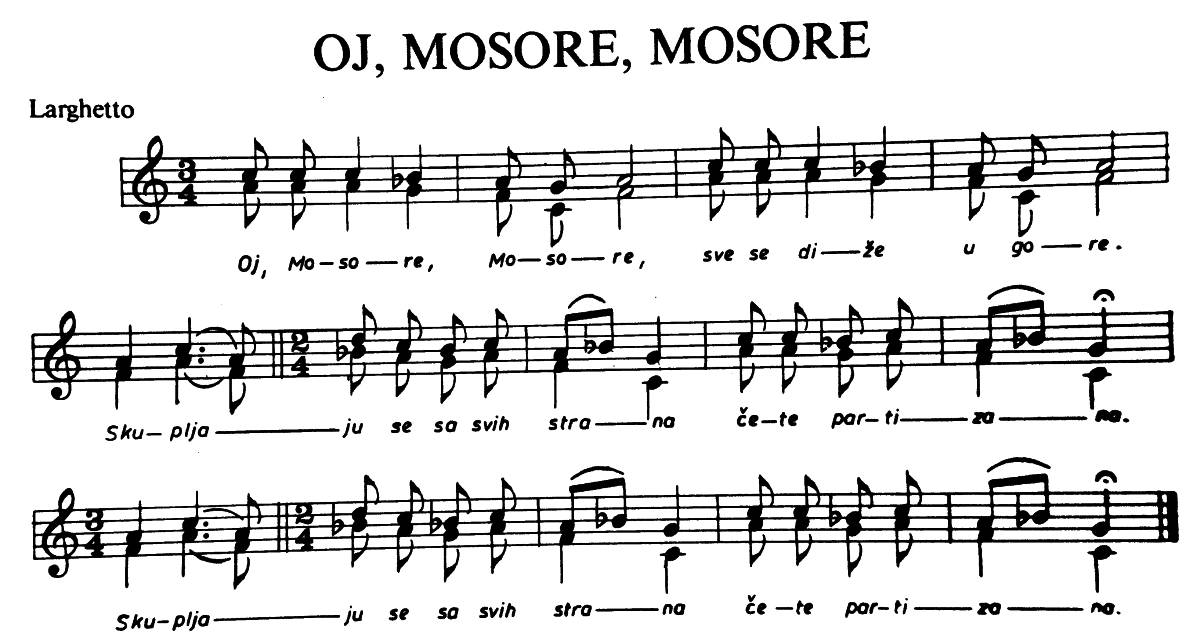 Oj Mosore, Mosore<br src=